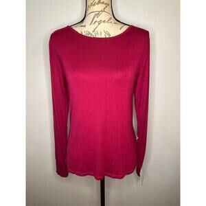 NWT Laundry by Shelli Segal stretch cutout back long sleeve top L